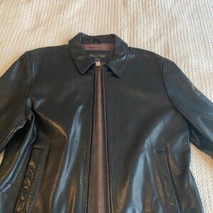 Banana Republic Men's Black Leather Jacket
